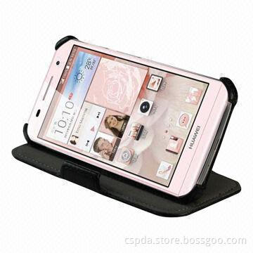 Hot Selling PU Folio Cute Case for Huawei Ascend P6